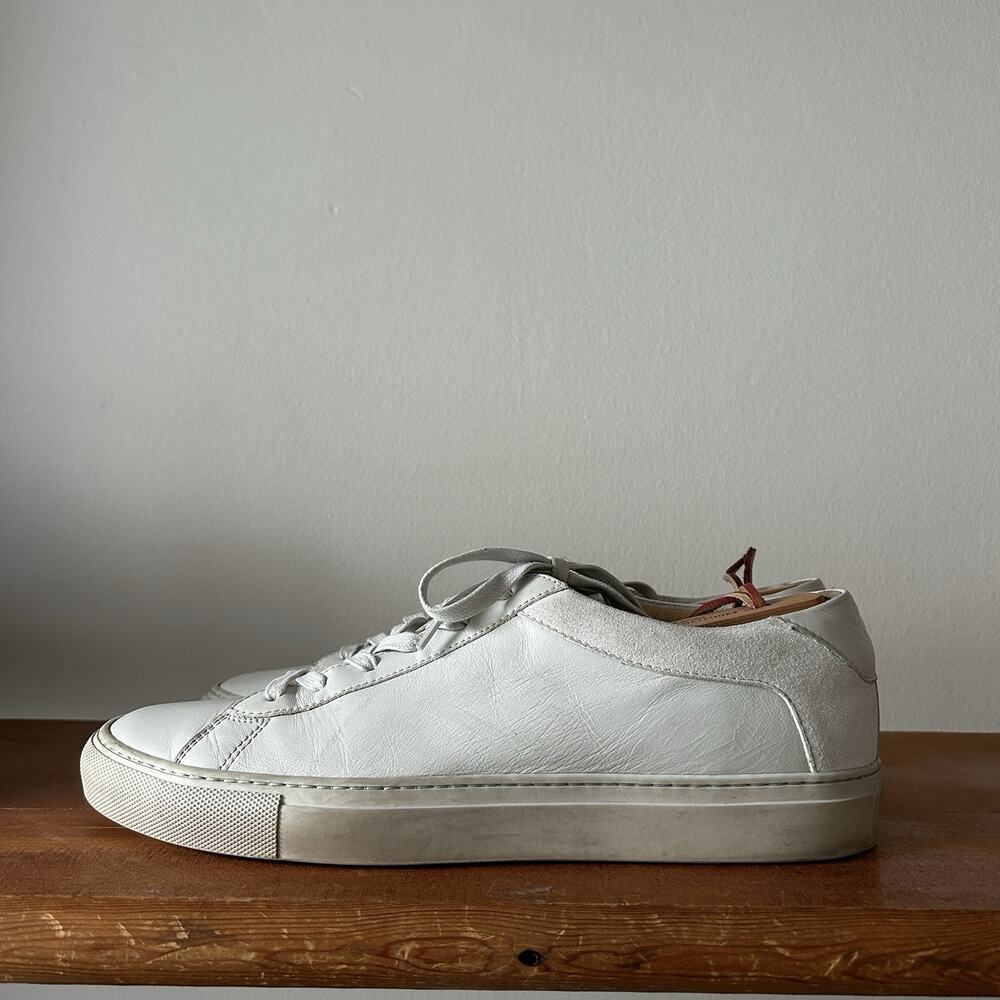 Men’s Koio Capri Light Dove Grey Leather Sneakers Size 43 US 10 Minimal Italy